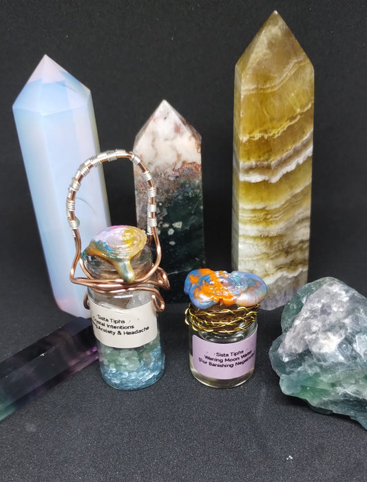 Custom Crystal Intentions Vial For Meditation