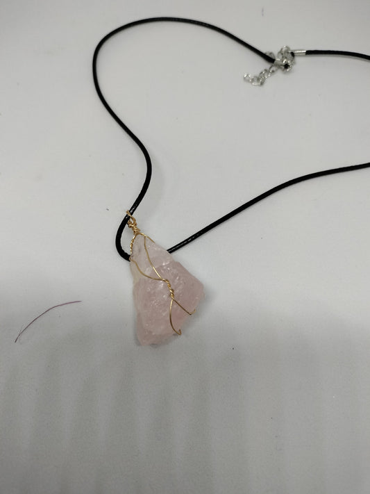 Rose Quartz Love and Protection of the heart Necklace
